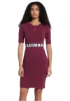 Rochie sport  bumbac/elastan - visiniu -
