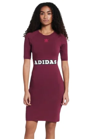 Rochie sport bumbac/elastan - visiniu -