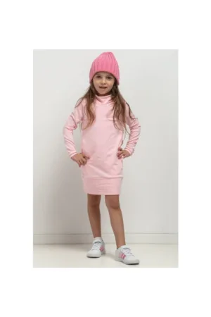 Rochie sport cu maneci lungi MMD37 roz deschis