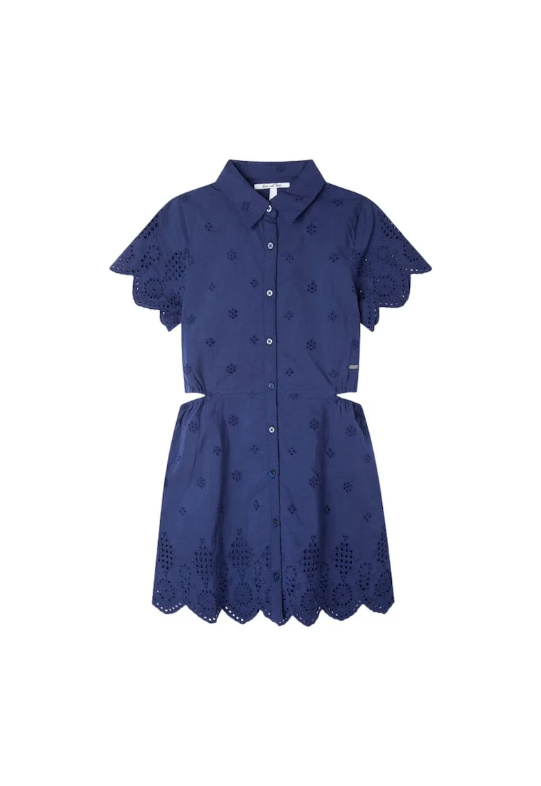 Rochie stil camasa cu decupaje laterale -