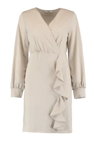 Rochie stralucitoare cu volan