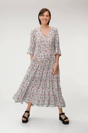 Rochie stratificata cu imprimeu floral
