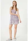Rochie stratificata cu model floral - fara maneci