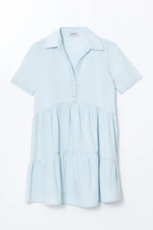 Rochie stratificata din bumbac