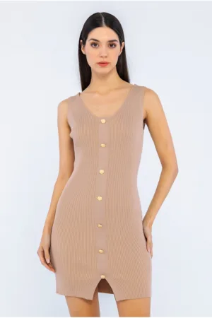 Rochie striata din tricot