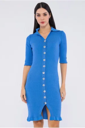 Rochie striata tricotata fin