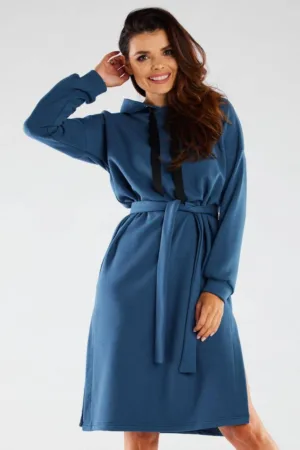 Rochie supradimensionata cu gluga