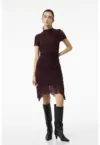 Rochie texturata cu terminatie asimetrica