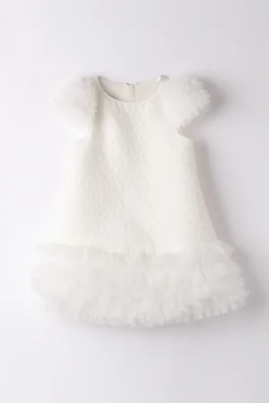 Rochie texturata cu volane