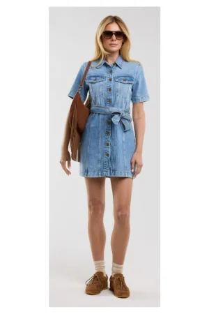 Rochie tip camasa din denim Josie