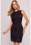 Rochie tip creion cu insertii din dantela -