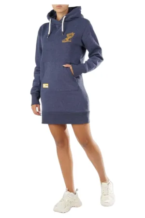 Rochie tip hanorac cu imprimeu logo -