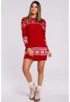 Rochie tip pulover - Mini - Tema Craciunului - Maneci lungi