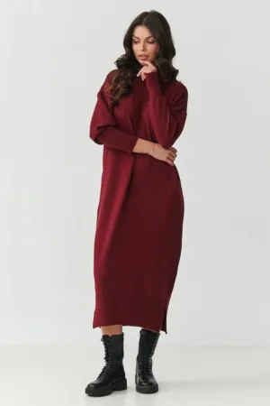 Rochie tip pulover cu maneci cazute -