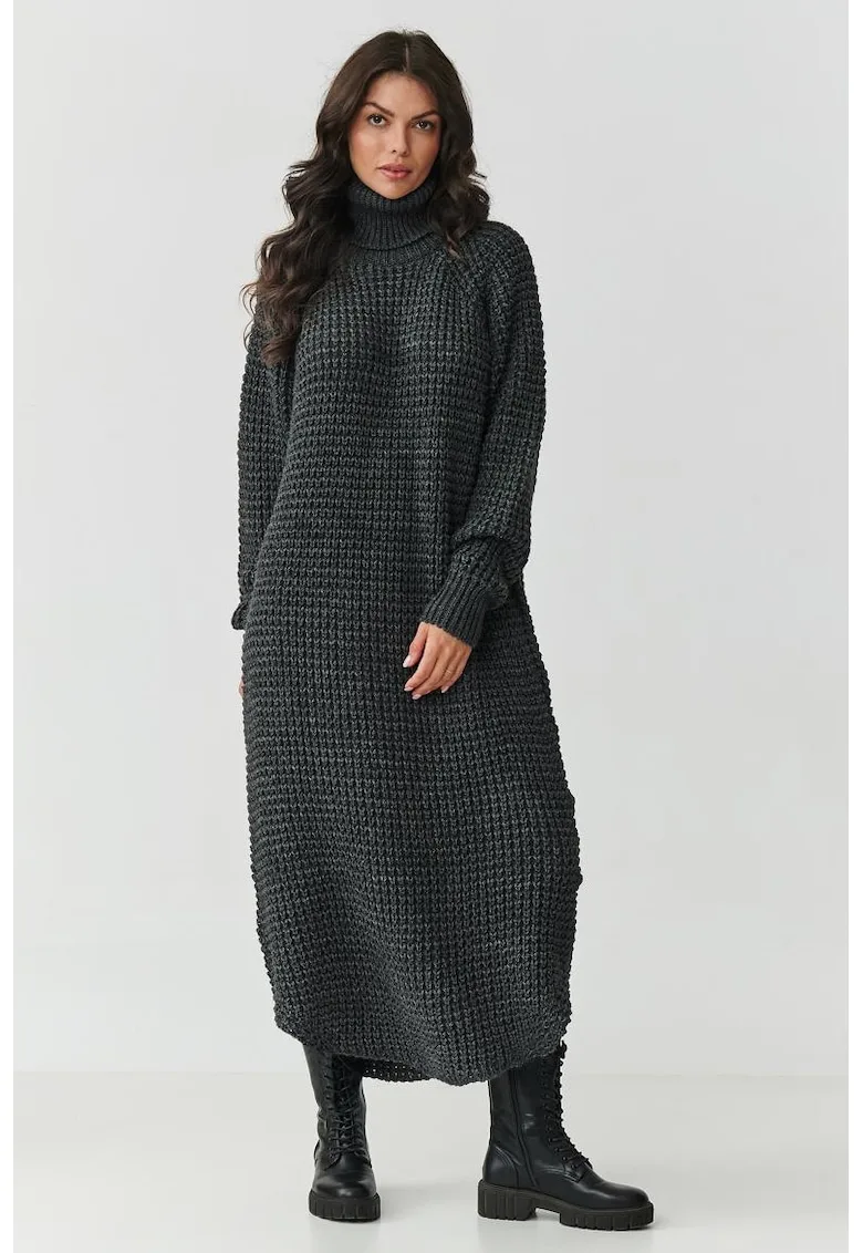 Rochie tip pulover cu maneci raglan -