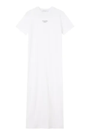 Rochie tip tricou de bumbac organic cu slituri laterale