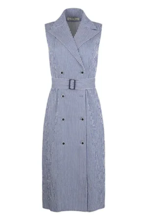 Rochie tip vesta cu imprimeu in dungi