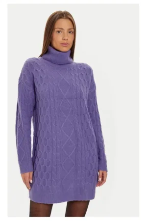 Rochie tricotata LKD-248SINBYB Violet Regular Fit - Acril