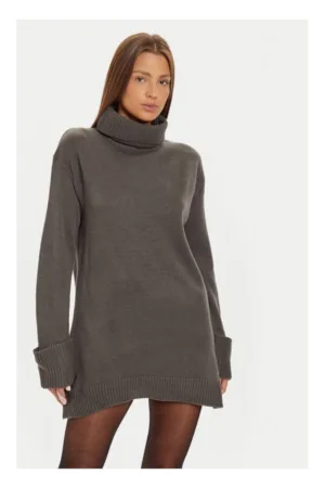 Rochie tricotata LKD-555BELLACHAR Gri Loose Fit - Acril