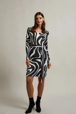 Rochie tricotata cu bretele gri