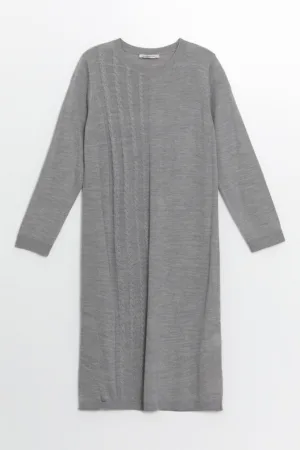 Rochie tricotata cu croiala dreapta