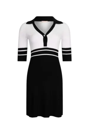 Rochie tricotata cu decolteu in V