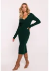 Rochie tricotata cu decolteu in V -  One Sizeqwdxz