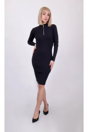Rochie tricotata - cu lana in compozitie