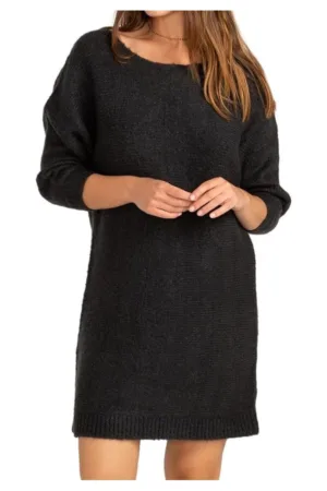 Rochie tricotata cu maneca lunga -