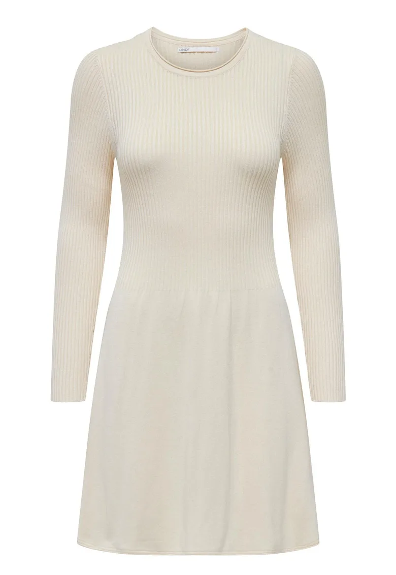 Rochie tricotata de dama - Ecru - 80% viscoza - 20% nailon -