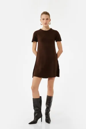 Rochie tricotata fin cu croiala in A