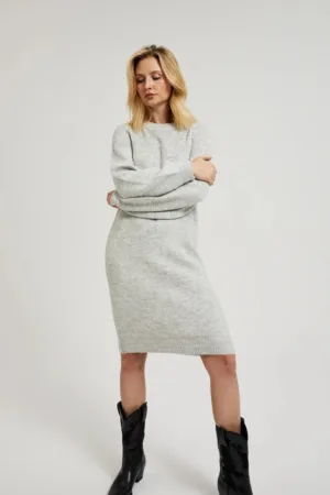 Rochie tricotata simpla gri