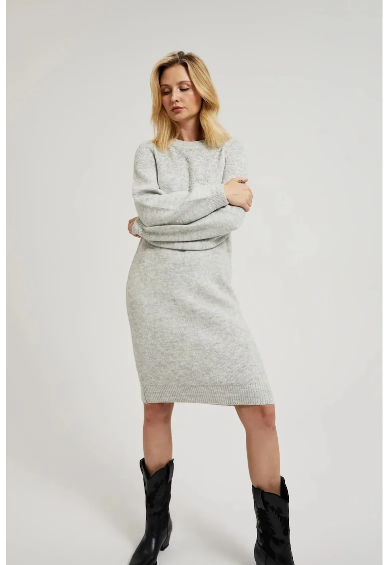 Rochie tricotata simpla gri