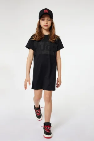 Rochie-tricou cu aplicatii cu strasuri