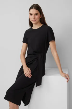 Rochie-tricou cu cordon in talie