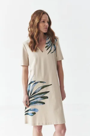 Rochie-tricou cu decolteu in V
