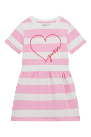 Rochie-tricou cu dungi si croiala A