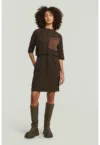 Rochie-tricou cu guler Mao