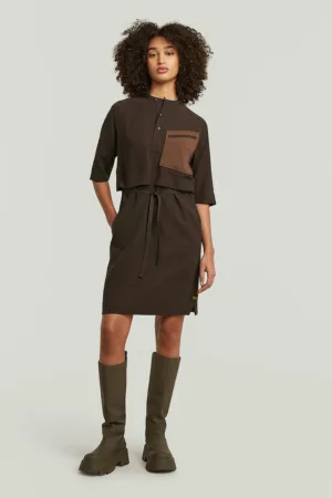 Rochie-tricou cu guler Mao