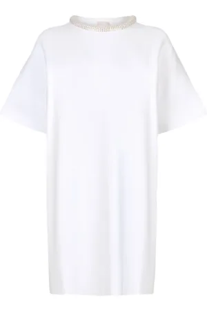 Rochie-tricou cu guler decorat