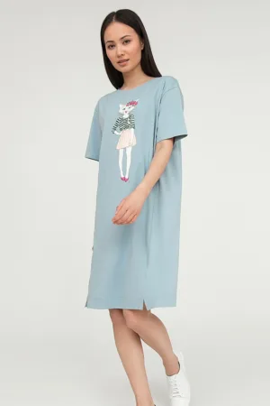Rochie-tricou cu imprimeu