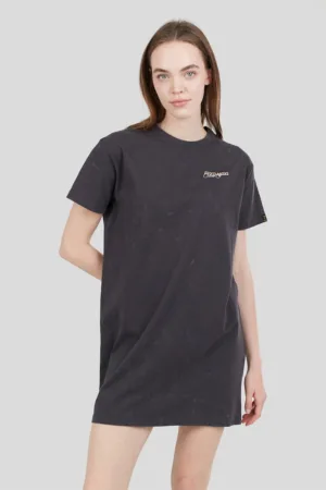 Rochie-tricou cu imprimeu pe spate