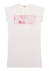 Rochie-tricou cu maneci rulate