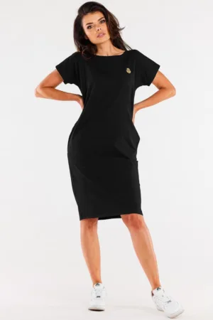 Rochie-tricou cu maneci scurte
