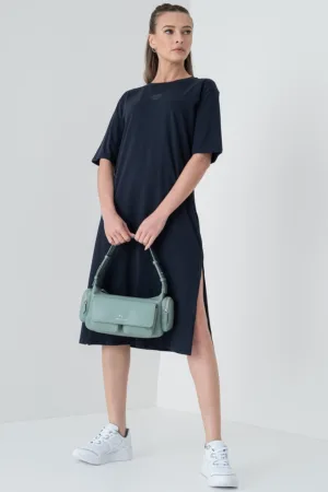 Rochie-tricou cu slituri laterale