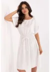 Rochie-tricou cu snur pentru ajustare in talie -