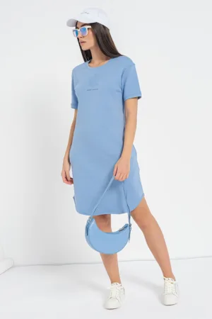 Rochie-tricou de bumbac cu buzunare