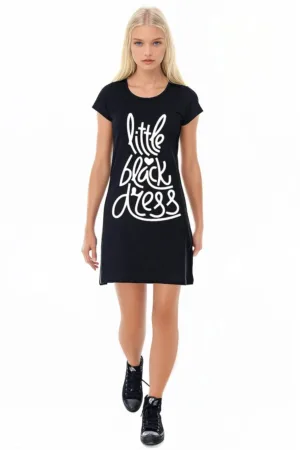 Rochie-tricou de bumbac cu croiala in A