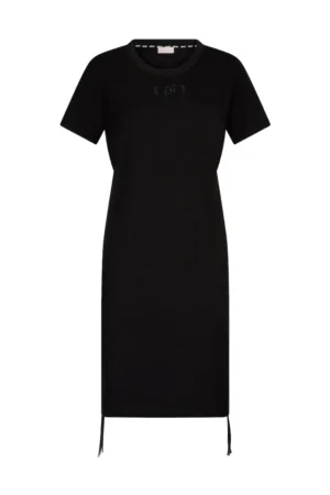 Rochie-tricou din amestec de bambus cu fronseuri laterale