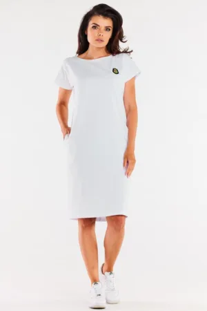 Rochie-tricou din bumbac cu maneci scurte